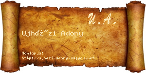 Ujházi Adony névjegykártya